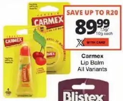 Checkers Carmex Lip Balm All Variants offer