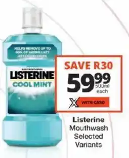 Checkers Listerine Mouthwash offer