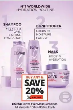 Checkers L'Oréal Elvive Hair Masque/ Serum All Variants offer