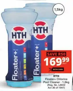 Checkers HTH Floater+ Chlorine Pool Cleaner offer