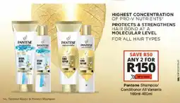 Checkers Pantene Shampoo/ Conditioner All Variants offer