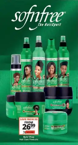 Checkers Sofn' Free Hair Care Products offer