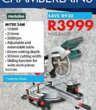Chamberlain Mitre saw offer