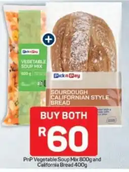 Pick n Pay PnP Vegetable Soup Mix and California Bread offer