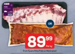 Pick n Pay Pork Spare Ribs Plain or Marinated offer