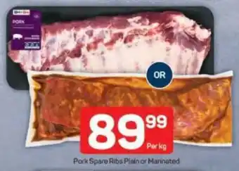Pick n Pay Pork Spare Ribs Plain or Marinated offer