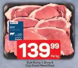 Pick n Pay Bulk Rump, T-Bone & Club Steak Mixed Pack offer
