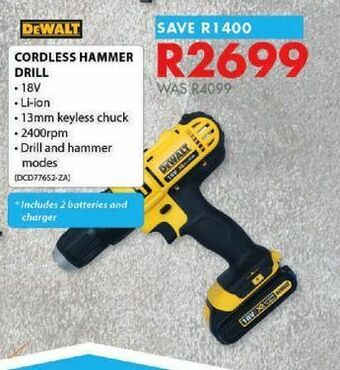 Chamberlain Cordless hammer drill offer