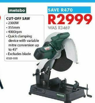 Chamberlain Cut-off saw offer
