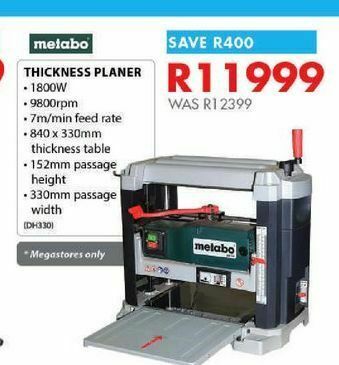 Chamberlain Thickness planer offer