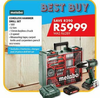 Chamberlain Cordless hammer drill set offer