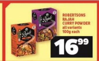Usave Robertsons Rajah Curry Powder All Variants 100g each offer