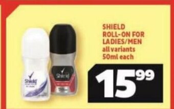Usave Shield Roll-On For Ladies / Men All Variants 50ml each offer
