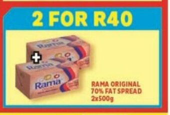 Usave Rama Original 70% Fat Spread 2 x 500g offer