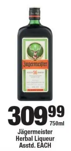 OK Liquor Jägermeister Herbal Liqueur offer