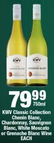 OK Liquor KWV Classic Collection Chenin Blanc, Chardonnay, Sauvignon Blanc, White Moscato or Grenache Blanc Wine offer