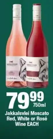 OK Liquor Jakkalsvlei Moscato Red, White or Rosé Wine offer