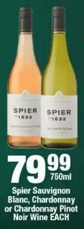 OK Liquor Spier Sauvignon Blanc, Chardonnay or Chardonnay Pinot Noir Wine offer