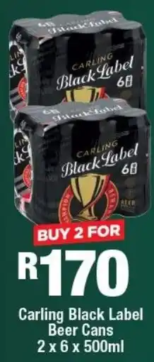 OK Liquor Carling Black Label Beer Cans offer