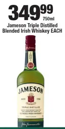 OK Liquor Jameson Triple Distilled Blended Irish Whiskey offer