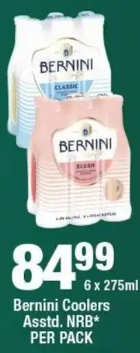 OK Liquor Bernini Coolers NRB offer
