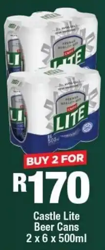 OK Liquor Castle Lite Beer Cans offer