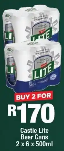 OK Liquor Castle Lite Beer Cans offer
