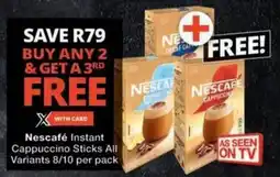 Checkers Nescafé Instant Cappuccino Sticks All Variants offer