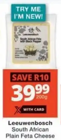 Checkers Leeuwenbosch South African Plain Feta Cheese offer