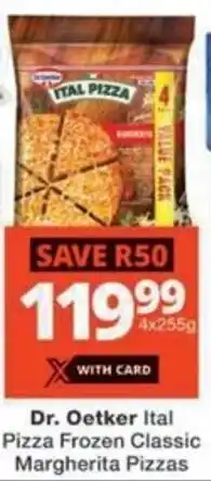 Checkers Dr. Oetker Ital Pizza Frozen Classic Margherita Pizzas offer