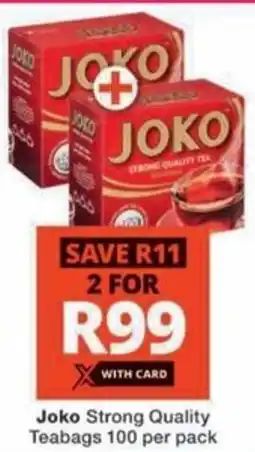Checkers Joko Strong Quality Teabags offer