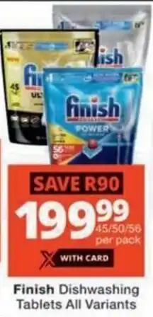 Checkers Finish Dishwashing Tablets All Variants offer