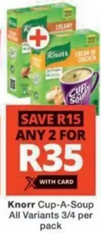 Checkers Knorr Cup-A-Soup All Variants offer