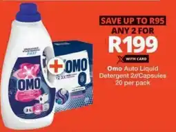 Checkers Omo Auto Liquid Detergent/ Capsules offer