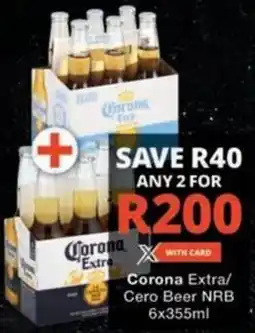 Checkers Corona Extra/ Cero Beer NRB offer
