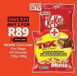 Checkers Nestlé Chocolate Fun Bags All Variants offer
