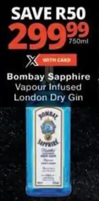 Checkers Bombay Sapphire Vapour Infused London Dry Gin offer