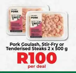 Food Lover's Market Pork Goulash, Stir-Fry or Tenderised Steaks offer