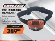 Midas Auto Gear Rechargeable Headlamp LAM3LEDR offer