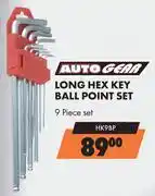 Midas Auto Gear Long Hex Key Ball Point Set 9 Piece Set HK9BP offer
