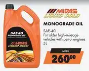 Midas Midas Liquid Gold Monograde Oil SAE-40 MI40-5L offer