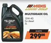 Midas Midas Liquid Gold Multigrade Oil 15W-40 MI40TD-5L offer