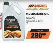 Midas Midas Liquid Gold Multigrade Oil 20W-50 MI20W-5L offer