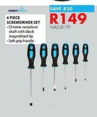 Chamberlain 6 piece screwdriver set offer