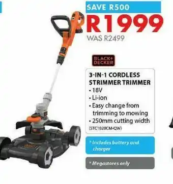 Chamberlain 3-in-1 cordless strimmer trimmer offer