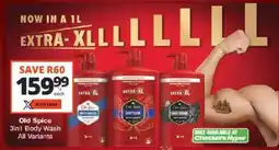 Checkers Old Spice 3in1 Body Wash All Variants offer