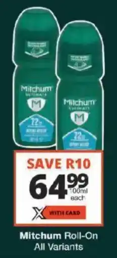 Checkers Mitchum Roll-On All Variants offer