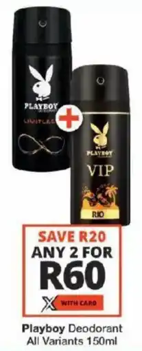Checkers Playboy Deodorant All Variants offer