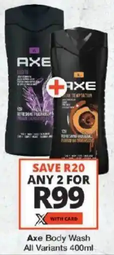 Checkers Axe Body Wash All Variants offer