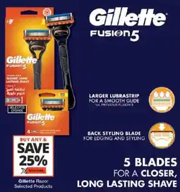 Checkers Gillette Razor Selected Products offer